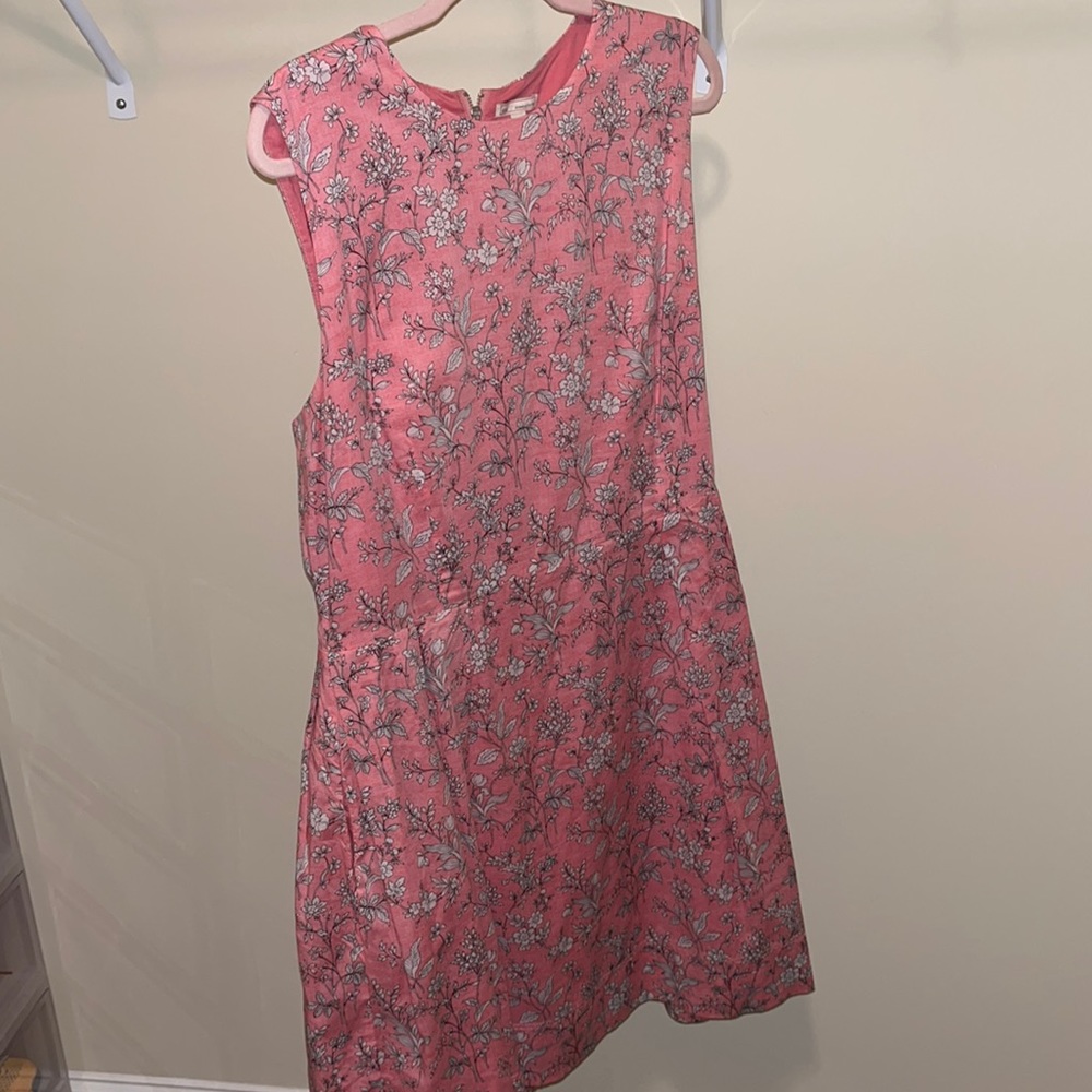 Women’s Gap Pink & white floral tea dress sz 16 Tall.